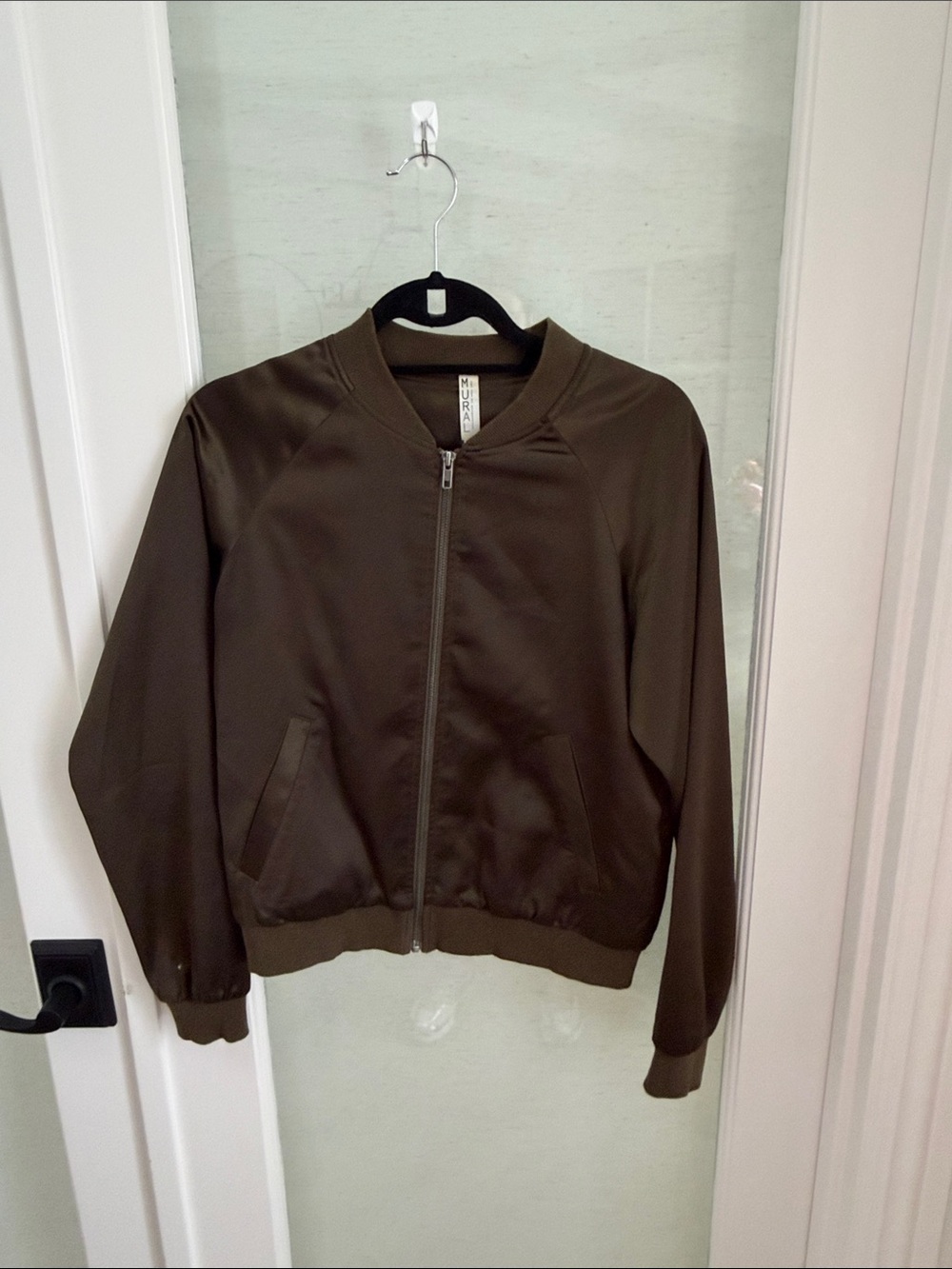 Mural Olive Green Bomber Jacket